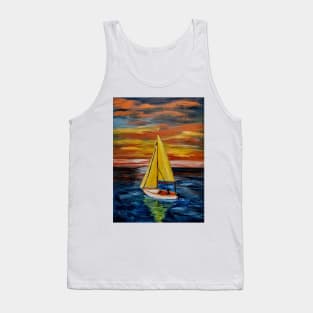 Out sailing at sunset. Tank Top